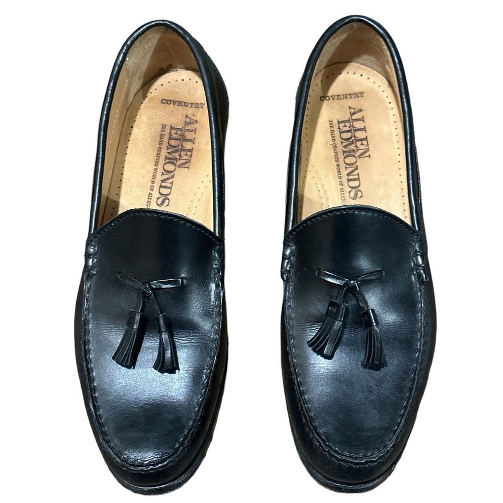 Allen‎ Edmonds Coventry Black Tassel Loafers Coventry 10 B EUC